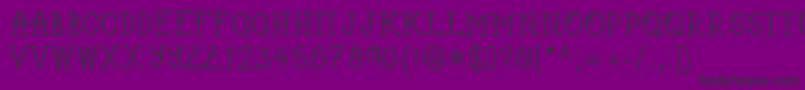 フォントWeztern – 紫の背景に黒い文字