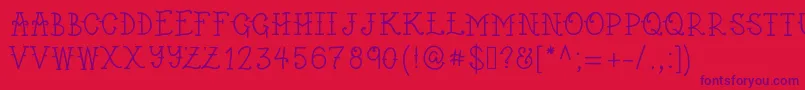 Weztern Font – Purple Fonts on Red Background