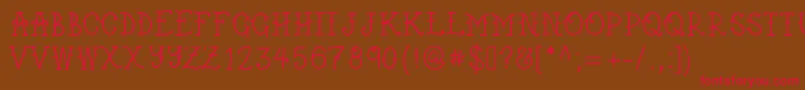 Weztern Font – Red Fonts on Brown Background