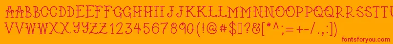 Weztern Font – Red Fonts on Orange Background