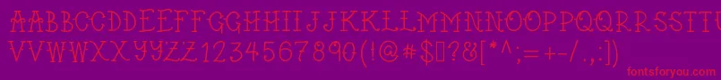 Weztern Font – Red Fonts on Purple Background