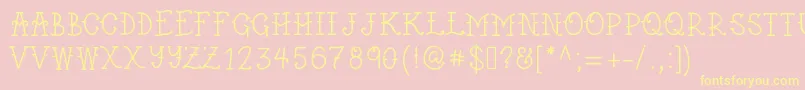 Weztern Font – Yellow Fonts on Pink Background