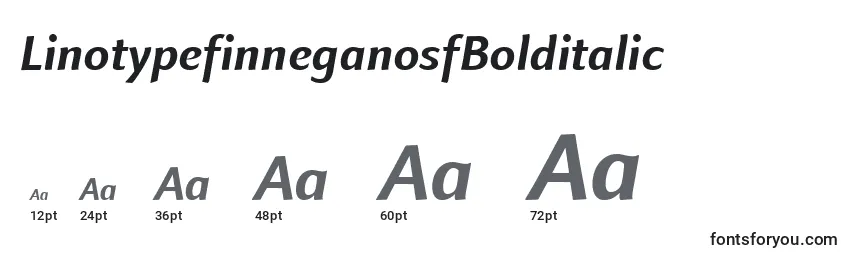 LinotypefinneganosfBolditalic Font Sizes