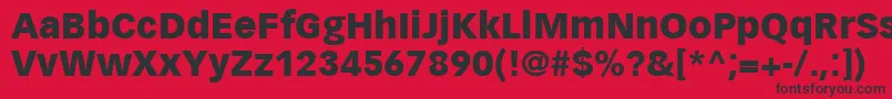 VectoraLt95Black Font – Black Fonts on Red Background