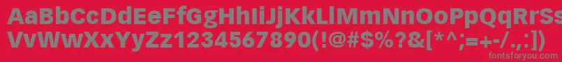 VectoraLt95Black Font – Gray Fonts on Red Background