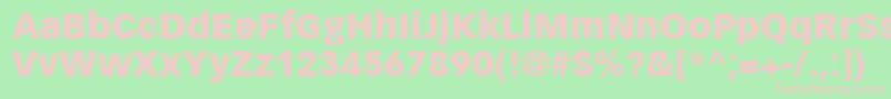 VectoraLt95Black Font – Pink Fonts on Green Background