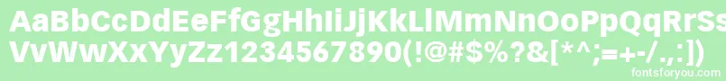 VectoraLt95Black Font – White Fonts on Green Background