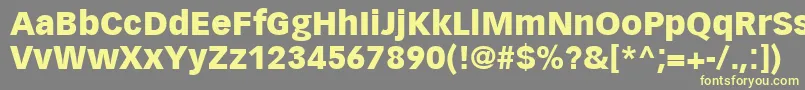 VectoraLt95Black Font – Yellow Fonts on Gray Background