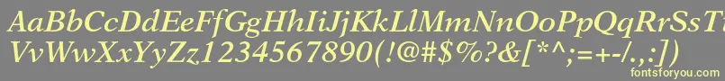 Шрифт NewasterltstdSemiboldit – жёлтые шрифты на сером фоне