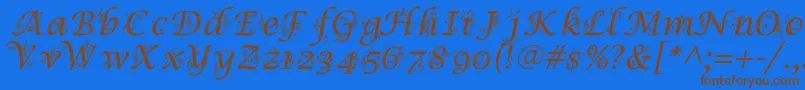 Symphony Font – Brown Fonts on Blue Background