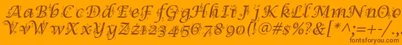 Symphony Font – Brown Fonts on Orange Background
