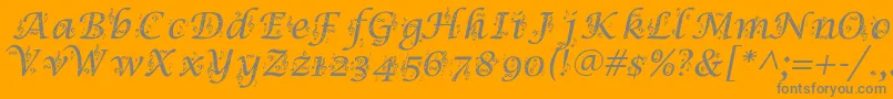 Symphony Font – Gray Fonts on Orange Background