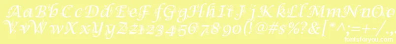 Symphony Font – White Fonts on Yellow Background