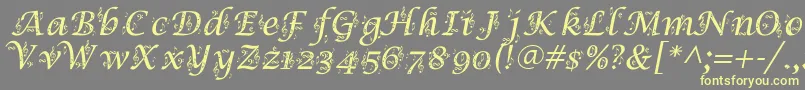 Symphony Font – Yellow Fonts on Gray Background