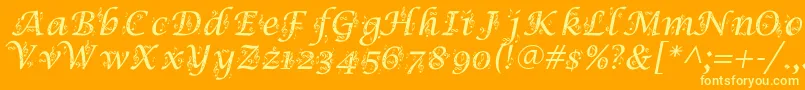Police Symphony – polices jaunes sur fond orange