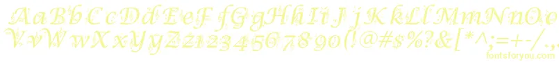 Symphony Font – Yellow Fonts on White Background