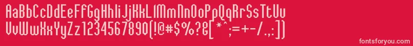 JaggedDreams Font – Pink Fonts on Red Background