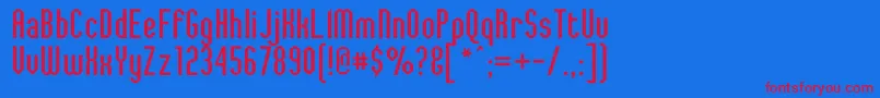 JaggedDreams Font – Red Fonts on Blue Background