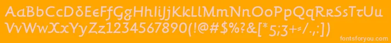 More about ForkbearditcTt Font ForkbearditcTt Font – Pink Fonts on Orange Background
