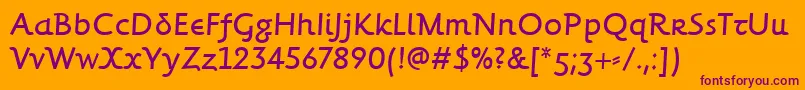 ForkbearditcTt Font – Purple Fonts on Orange Background