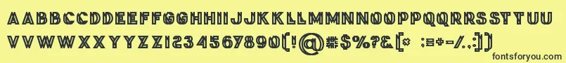 Phantombold Font – Black Fonts on Yellow Background