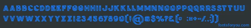 Phantombold Font – Blue Fonts on Black Background