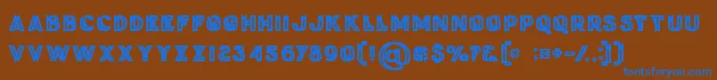 Phantombold Font – Blue Fonts on Brown Background