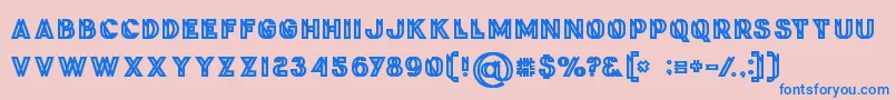Phantombold Font – Blue Fonts on Pink Background