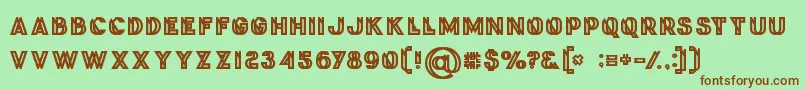 Phantombold Font – Brown Fonts on Green Background