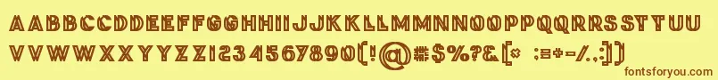 Phantombold Font – Brown Fonts on Yellow Background