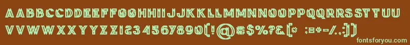 Phantombold Font – Green Fonts on Brown Background