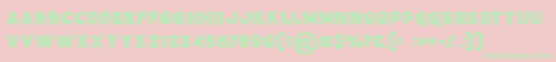 Phantombold Font – Green Fonts on Pink Background