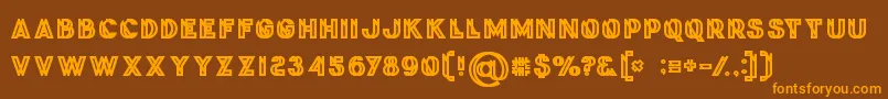 Phantombold Font – Orange Fonts on Brown Background