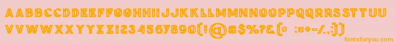 Phantombold Font – Orange Fonts on Pink Background