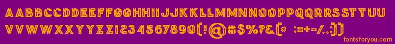 Phantombold Font – Orange Fonts on Purple Background