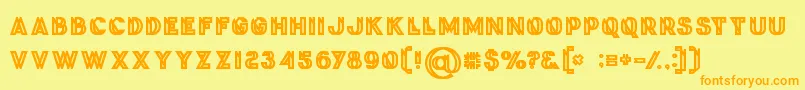 Phantombold Font – Orange Fonts on Yellow Background