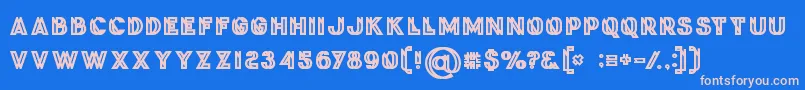 Phantombold Font – Pink Fonts on Blue Background