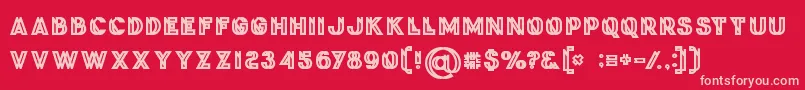 Phantombold Font – Pink Fonts on Red Background