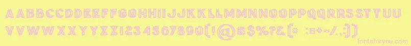 Phantombold Font – Pink Fonts on Yellow Background