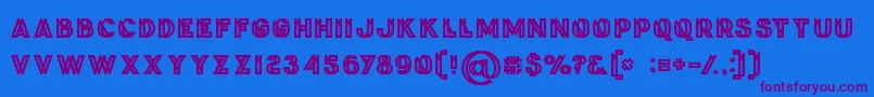 Phantombold Font – Purple Fonts on Blue Background