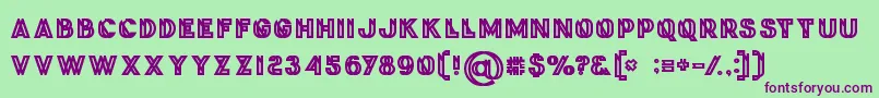 Phantombold Font – Purple Fonts on Green Background
