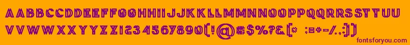 Phantombold Font – Purple Fonts on Orange Background