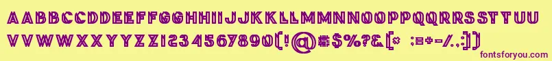 Phantombold Font – Purple Fonts on Yellow Background