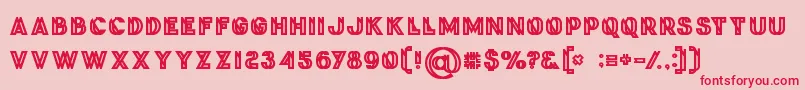 Phantombold Font – Red Fonts on Pink Background