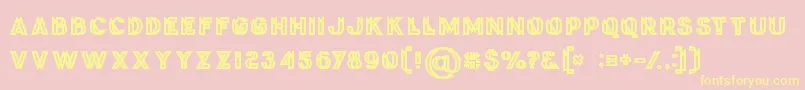 Phantombold Font – Yellow Fonts on Pink Background