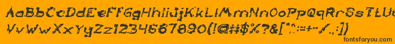 TheLazyDogBoldItalic Font – Black Fonts on Orange Background