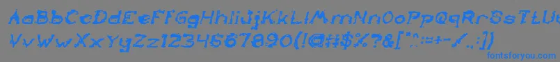 TheLazyDogBoldItalic Font – Blue Fonts on Gray Background