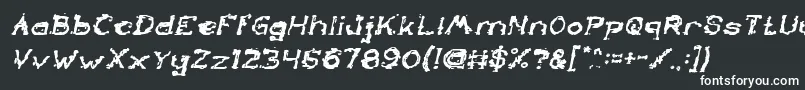 TheLazyDogBoldItalic-fontti – valkoiset fontit