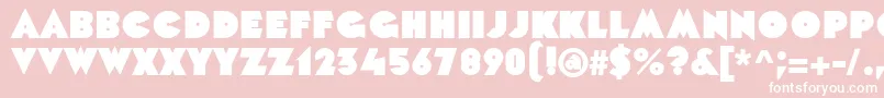 SanasoftBlondie.Kz Font – White Fonts on Pink Background