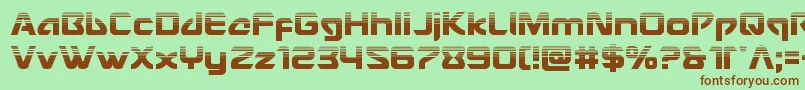 Usangelhalf-fontti – ruskeat fontit vihreällä taustalla